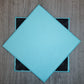 Dark Teal Shelly Leather Coaster- 10cm Sq (sale item)