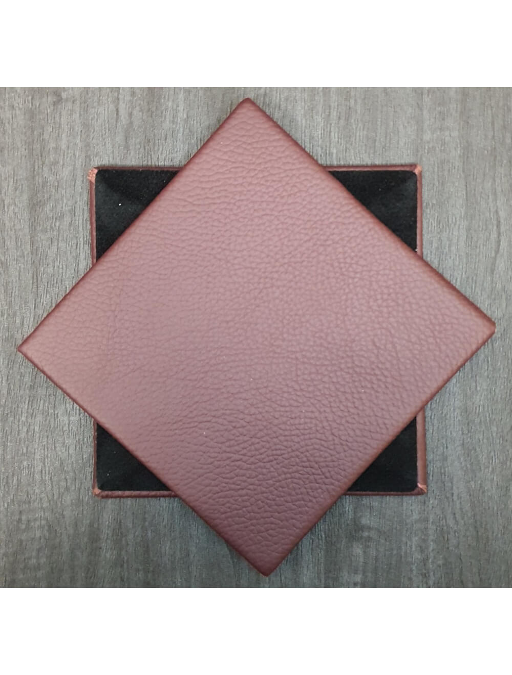 Dark GrapeShelly Leather Coaster- 10cm Sq (sale item)