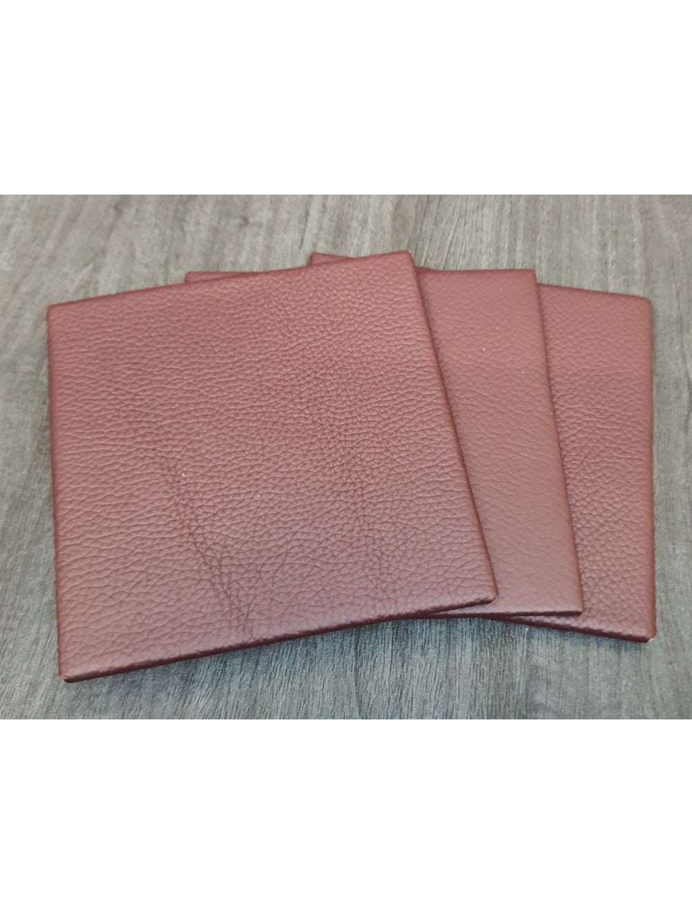 Dark GrapeShelly Leather Coaster- 10cm Sq (sale item)