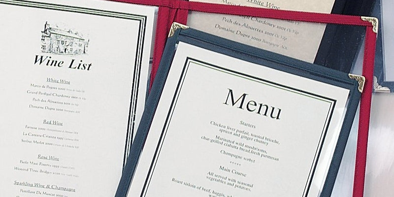 American Framed Menu