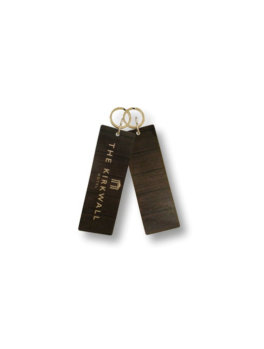 Black Wooden Key Tags