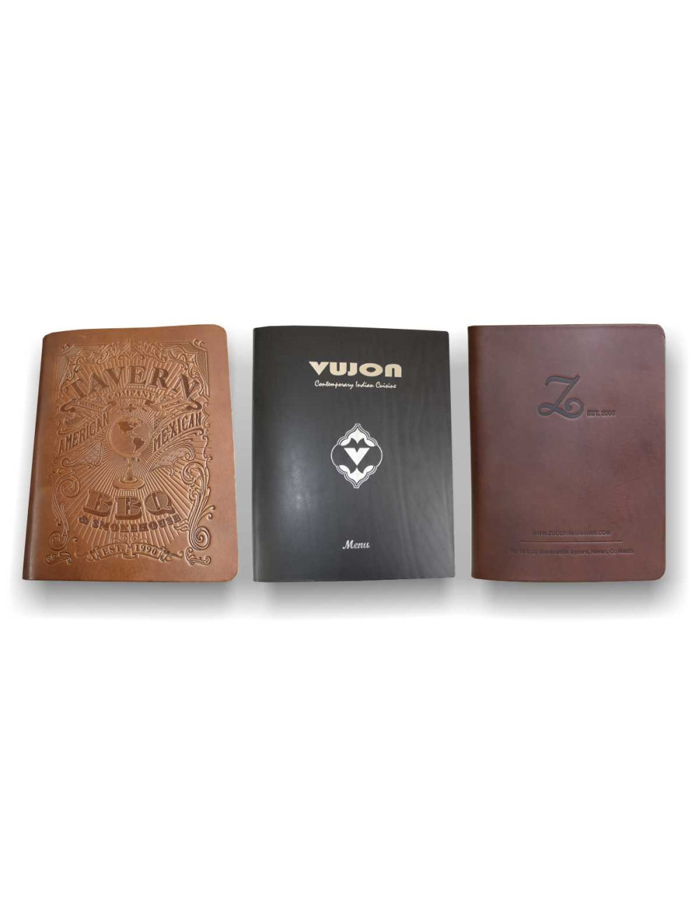 Saddle Hide Full Leather Menu Covers