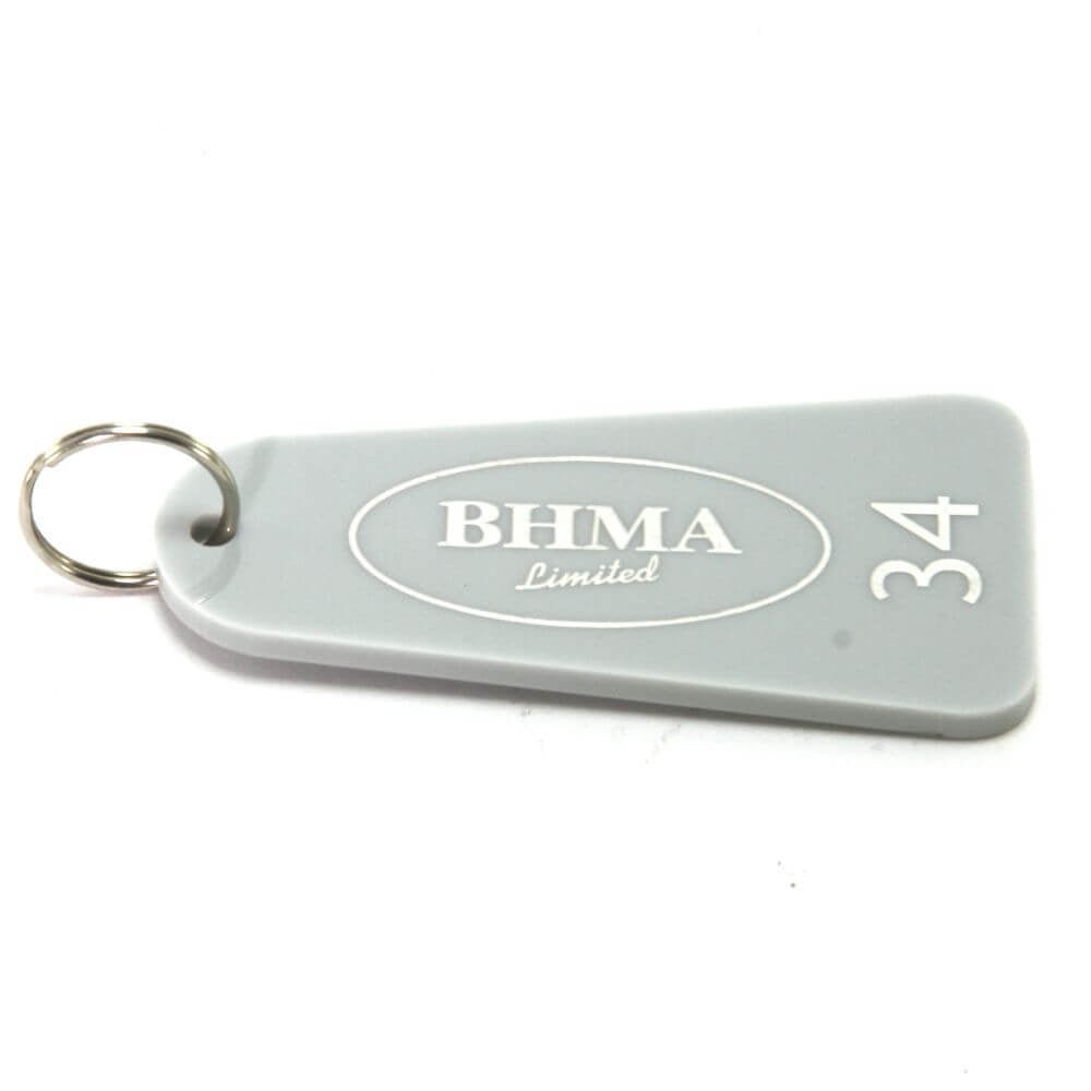 Key Fobs - Engraved Acrylic - 4 Solid Colours - bhma