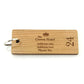 Key Fobs - Engraved Cherry Veneer Wood - bhma