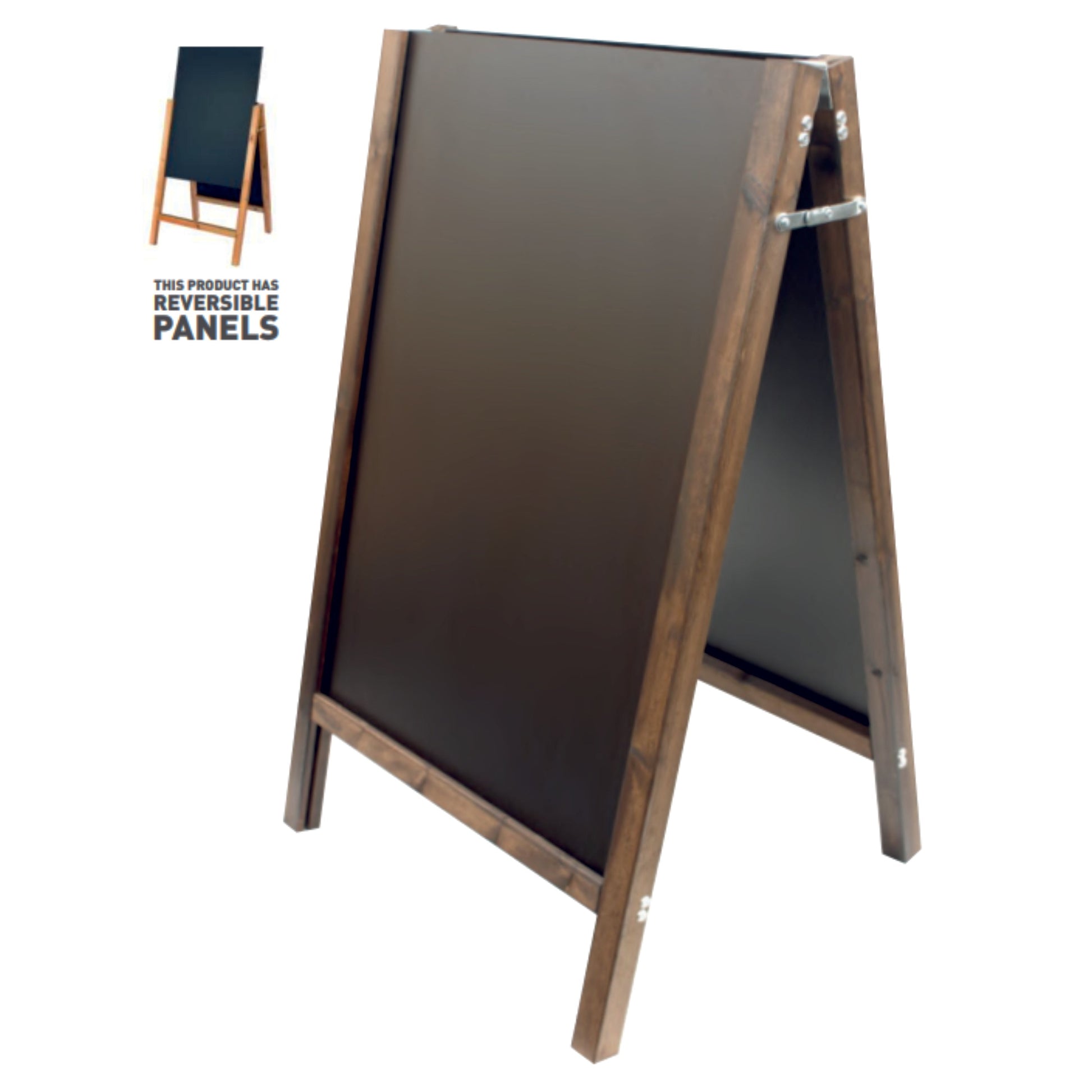 Wooden Eco A-boards Reversible Panels - Worldwide Menus